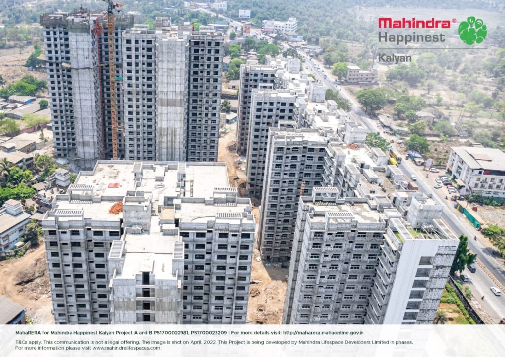 Mahindra happinest kalyan Project construction progress